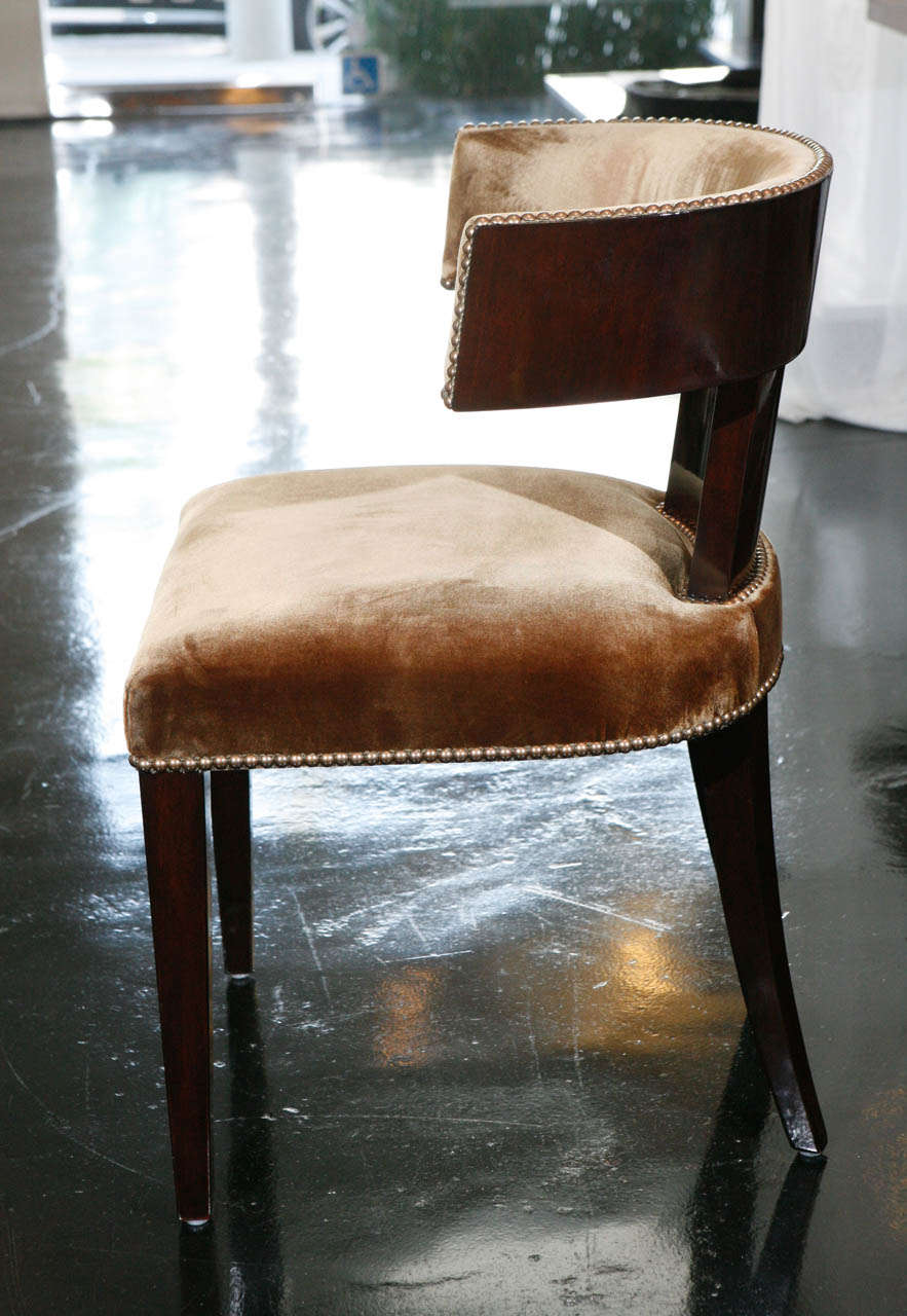 Contemporary Custom-made Modern Klismos Dining or Desk Chair Ardenne For Sale