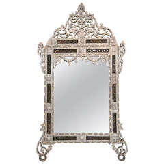 Syrian 1920's Mother of Pearl and Bone Inlay Mirror