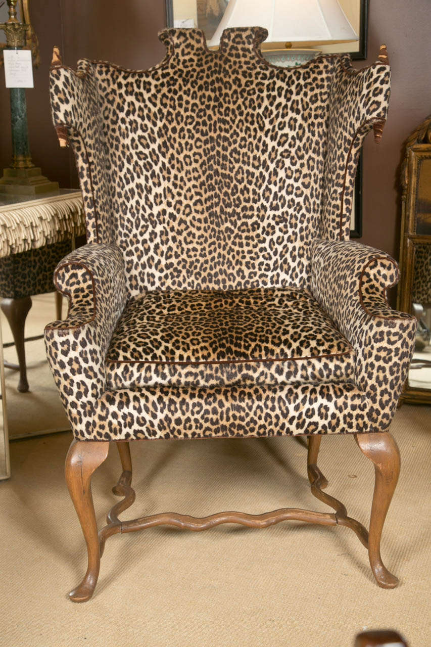 Unusual Mid-century wingback chair