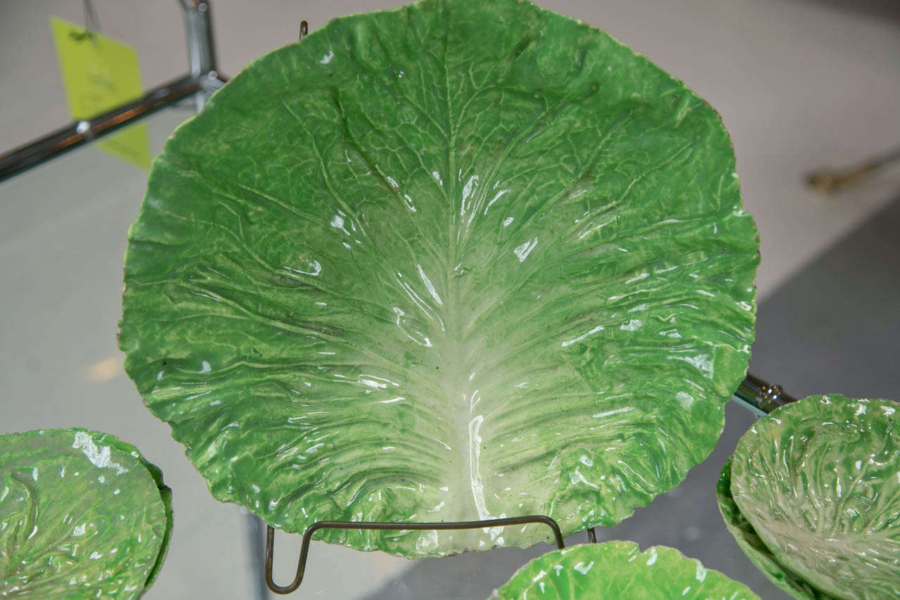 20th Century Napoli Cabbage Plates and Bowl