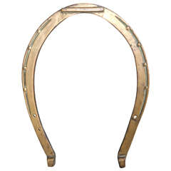 19th C Folk Art Horse Shoe Bronze Trade Sign