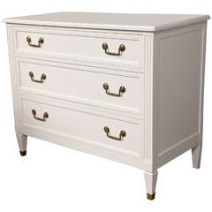 Mid Century Kendall White Lacquered Chest of Drawers