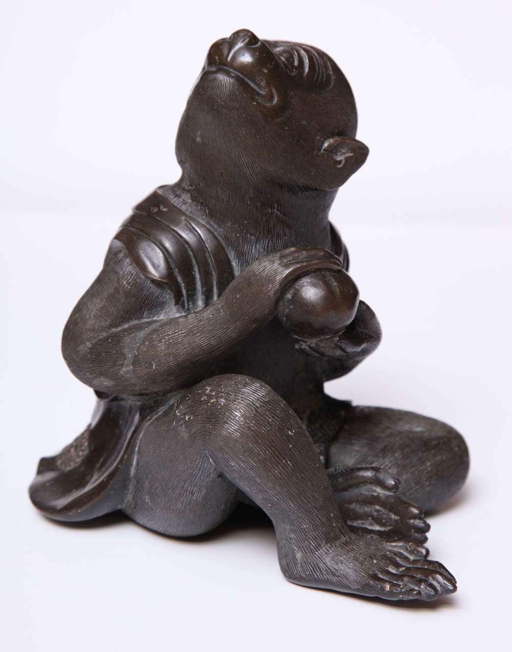 Japanese Bronze Monkey, Meiji period In Excellent Condition In New York, NY