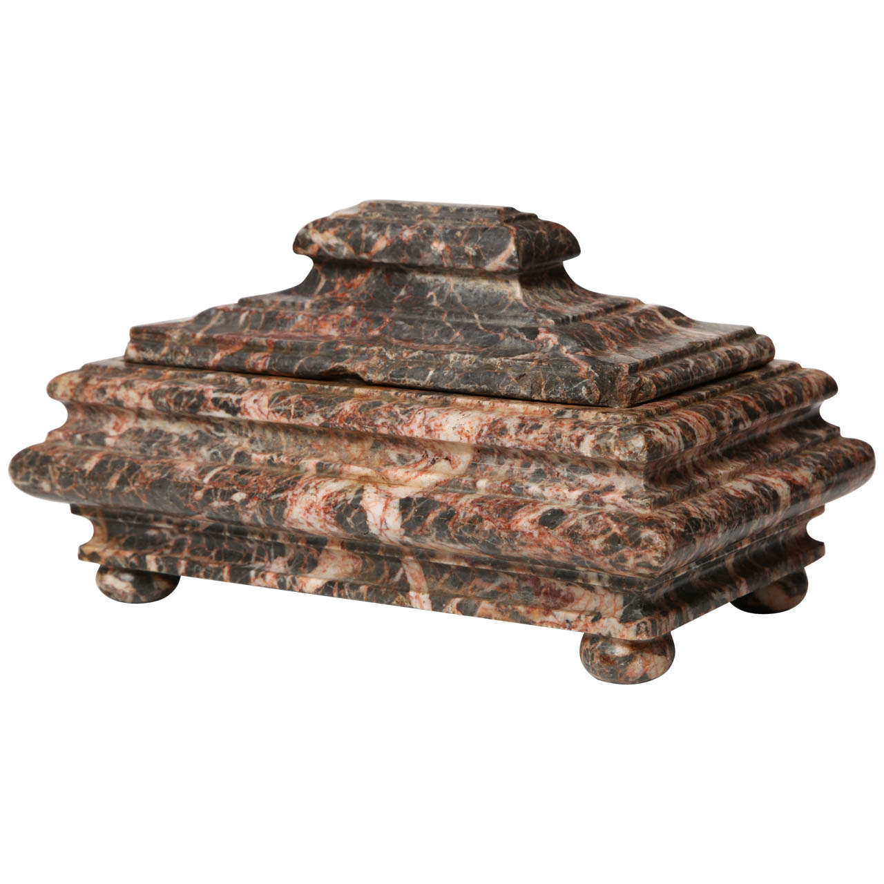 A Late 17th Century French Louis XIV Marble Ink Stand