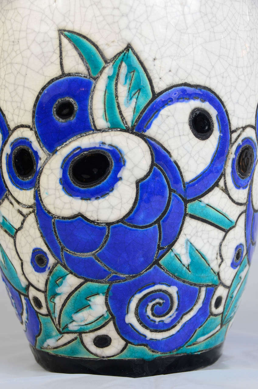 Pair of Art Deco Ceramic Vases For Sale 3