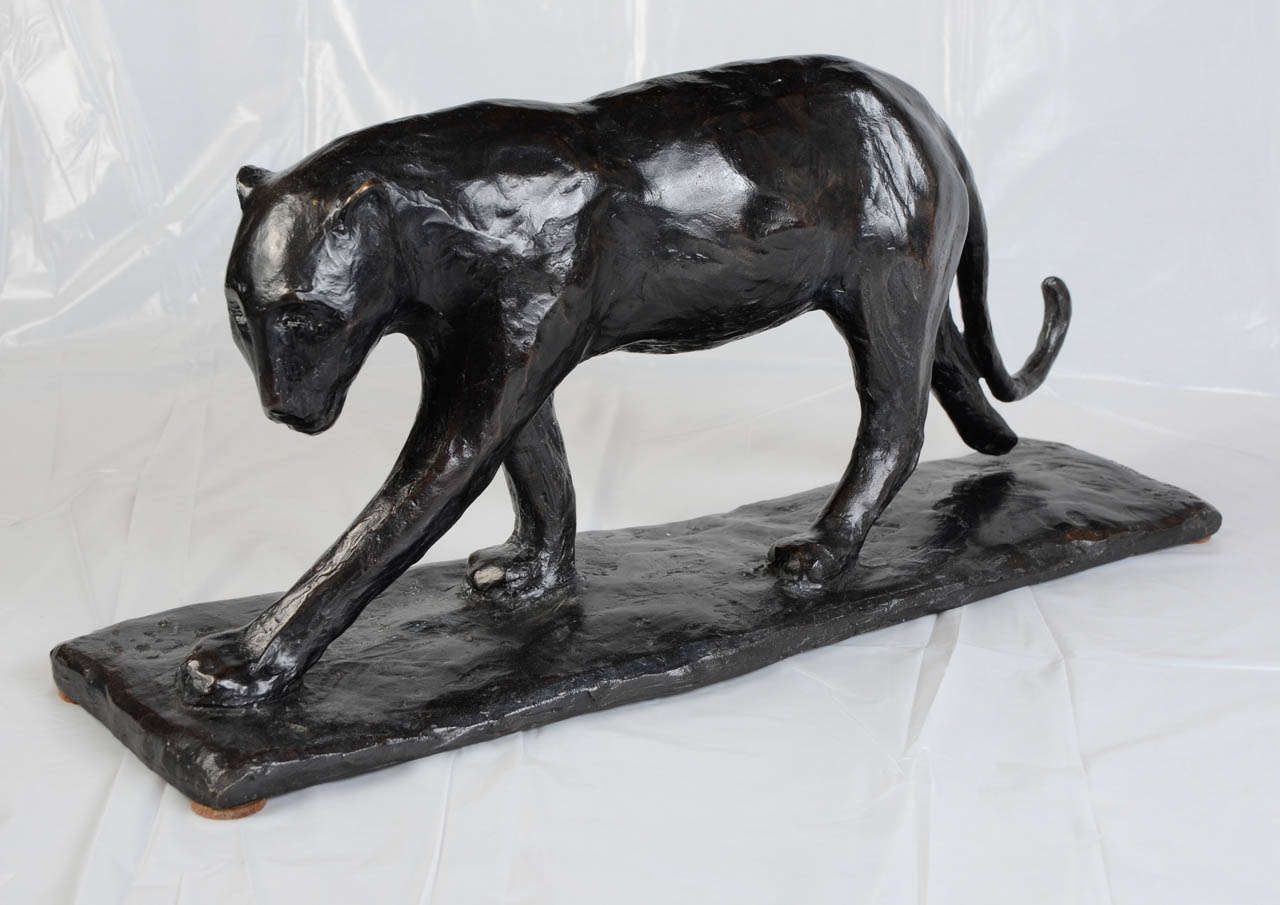 Bronze Panther Signed Alain de Williancourt