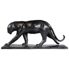 Bronze Panther Signed Alain de Williancourt