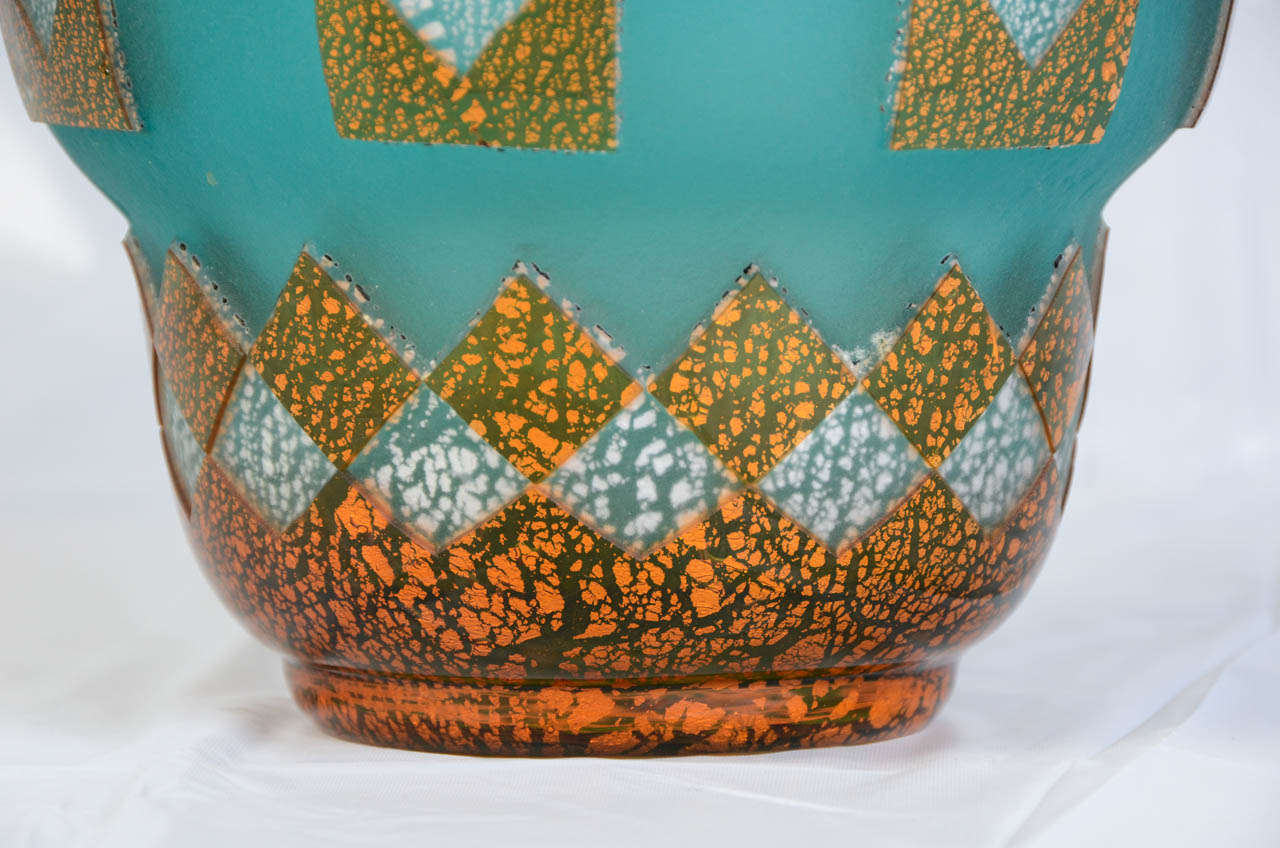French Large Art Deco Vase For Sale