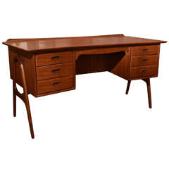 1960's Danish Teak Desk by Svend Aage Madsen