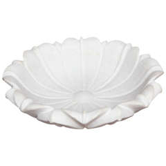 Carved Marble Lotus Bowl 4