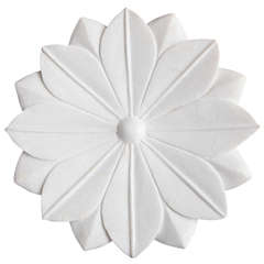 Large Carved Lotus Plate 8