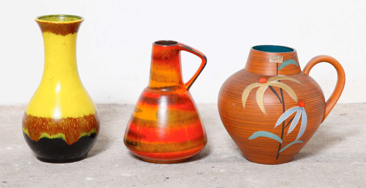 Ensemble de vases des années 1950 en Allemagne de l'Ouest