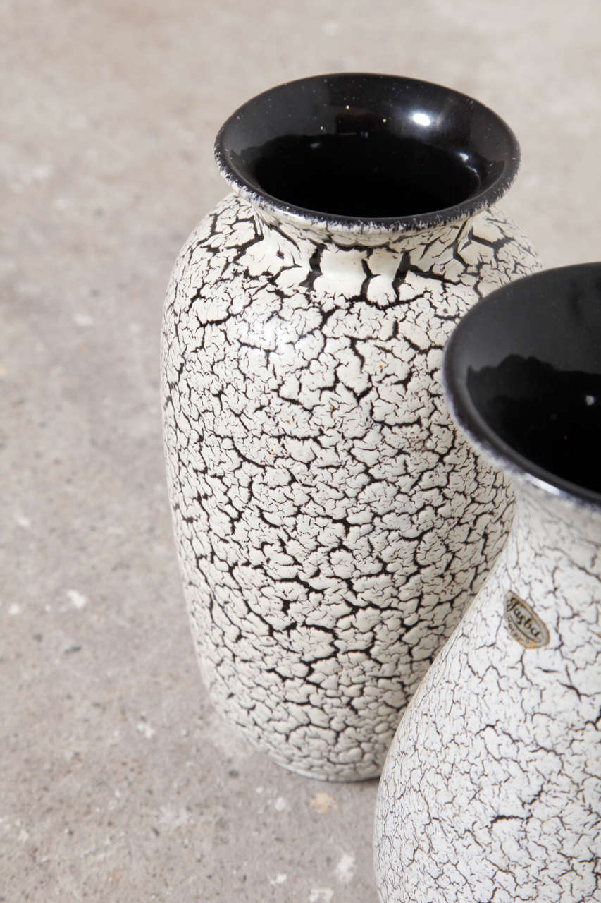 Group of Modernist Jasba Craquelé Ceramic Vases (Moderne der Mitte des Jahrhunderts)