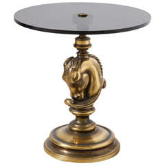 Bronze Horse Head Side Table