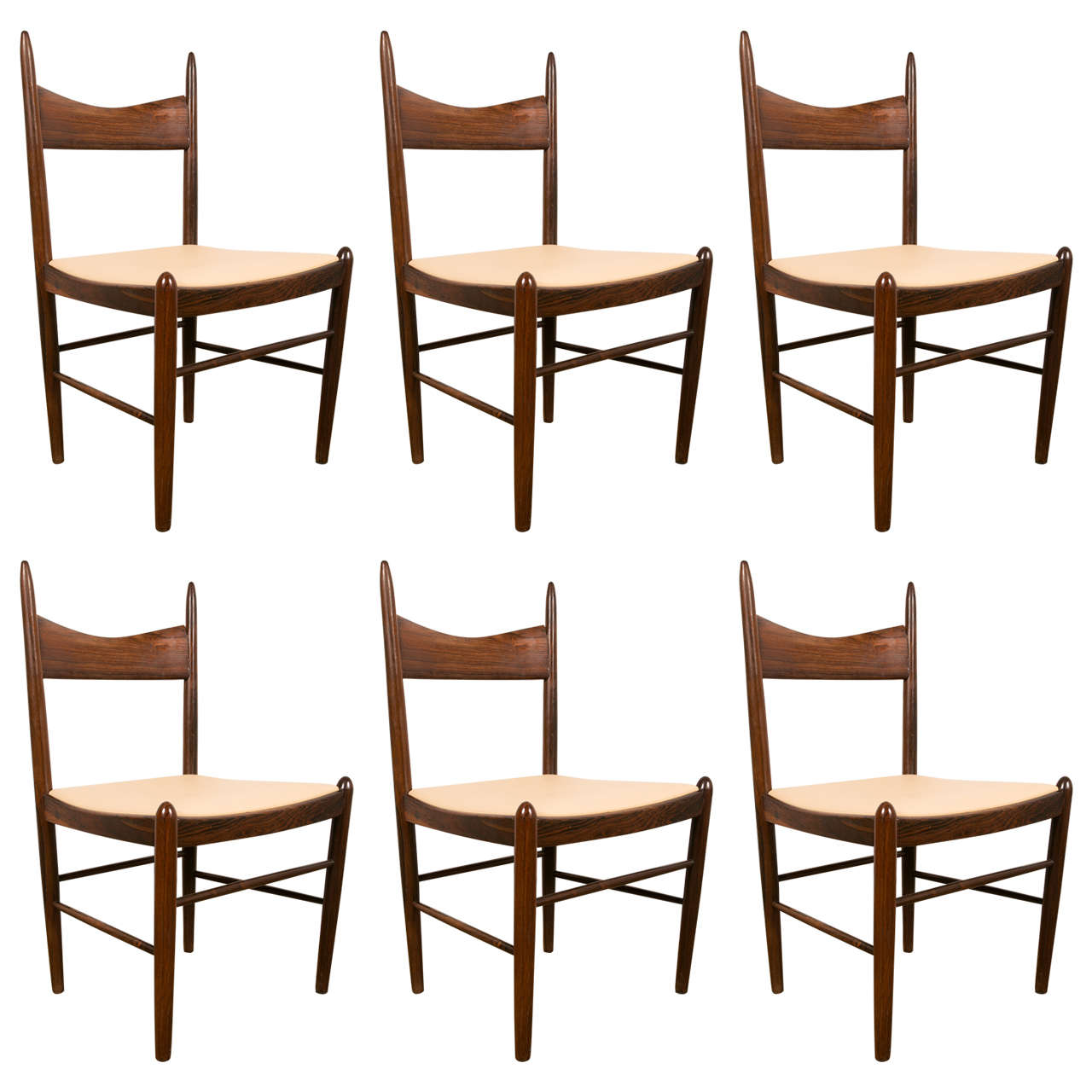A set of 6 chairs by Illum Wikkelso, Danemark , 1960