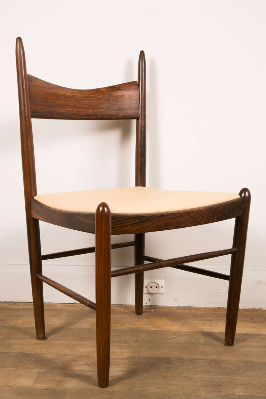Mid-20th Century A set of 6 chairs by Illum Wikkelso, Danemark , 1960