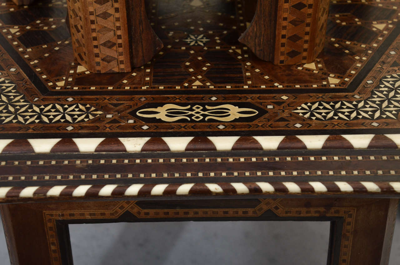 Islamic Stacking Middle Eastern Octagonal Inlaid Tables For Sale