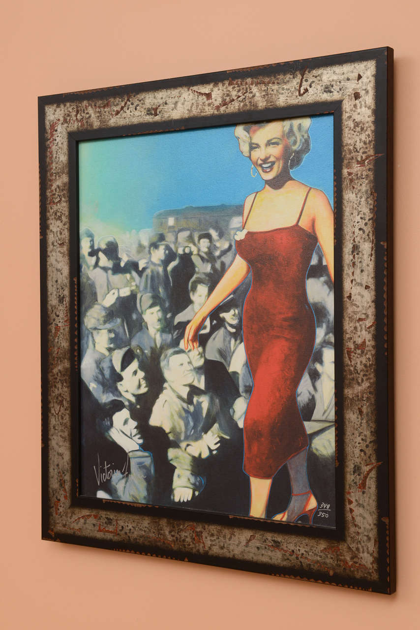 Iconic Marilyn Monroe mixed media piece by Victoria Fuller  2005