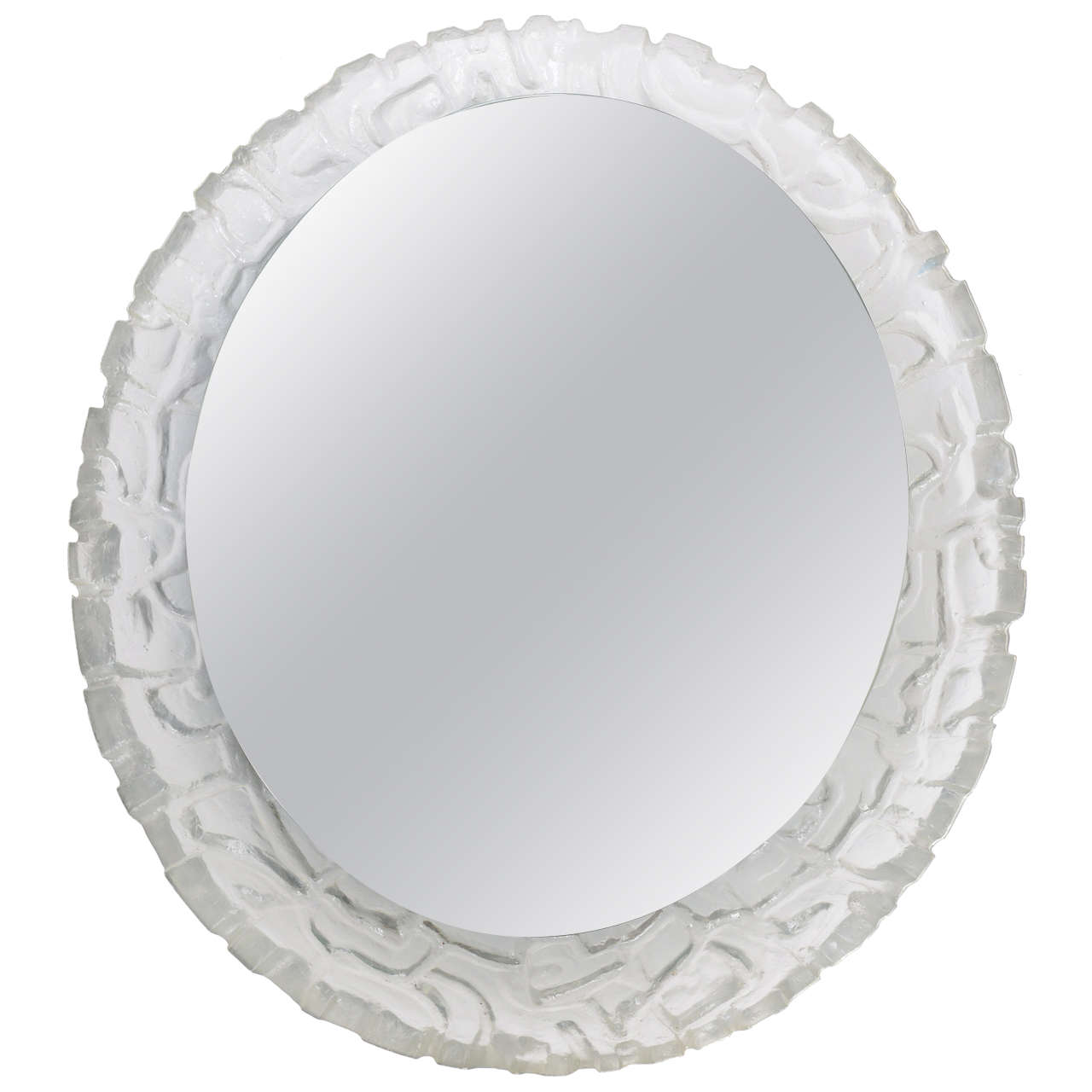 Round or Oval Cast Resin Lit Mirror