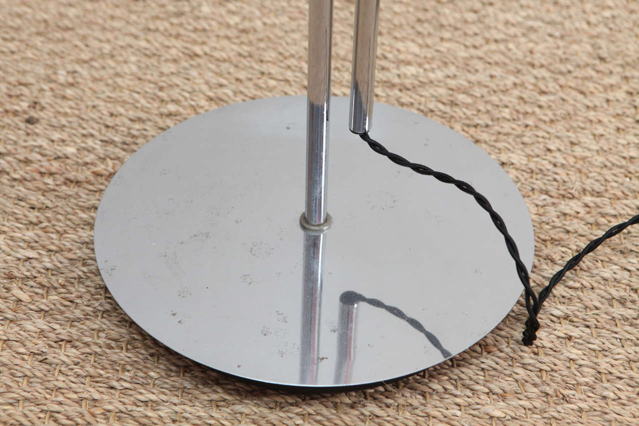 Adjustable Chrome Floor Lamp For Sale 1