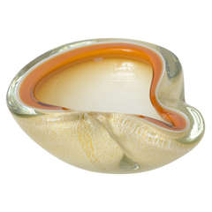 Retro Cased Murano Glass Dish by Alfredo Barbini