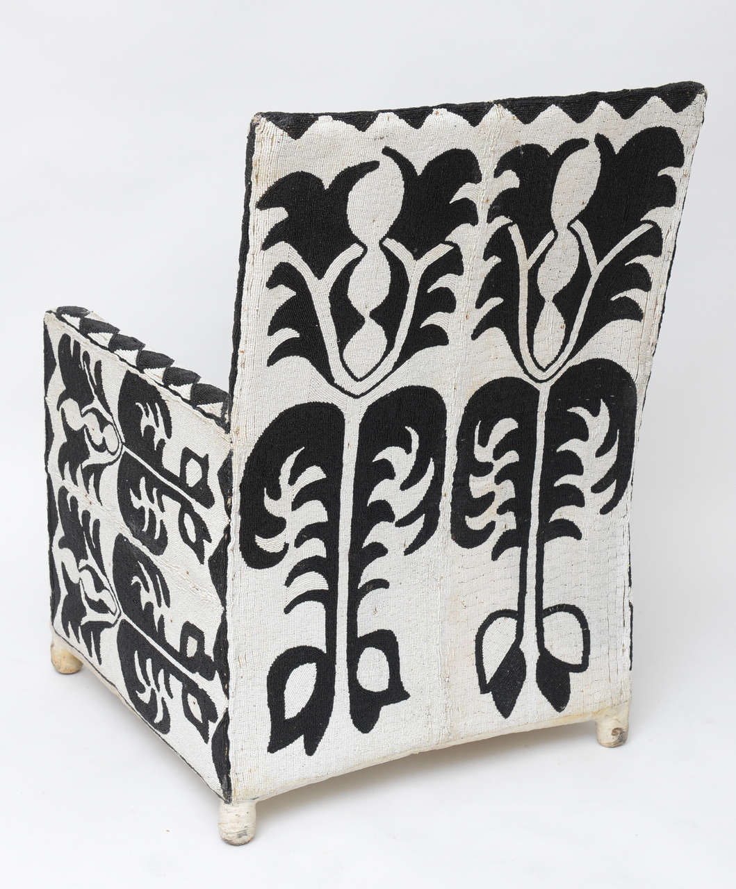 Pair of Beaded African Chairs at 1stDibs
