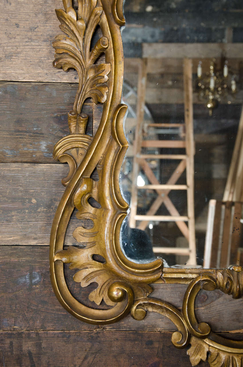 Antique Rococo Style Gilt Mirror In Good Condition In London, GB