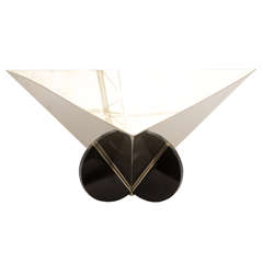 Italian Stainless Steel and Black Resin Geometric Modernist Sculptural Bowl 8