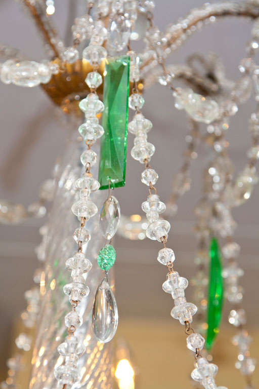 20th Century Refined Italian crystal chandelier