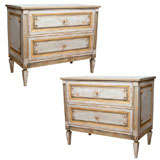 pair of painted neoclassical chests