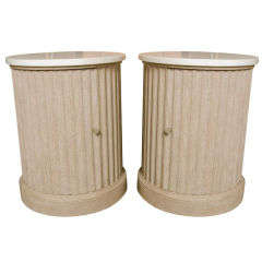 Pair of  Barrel Shaped  Driftwood Side Tables