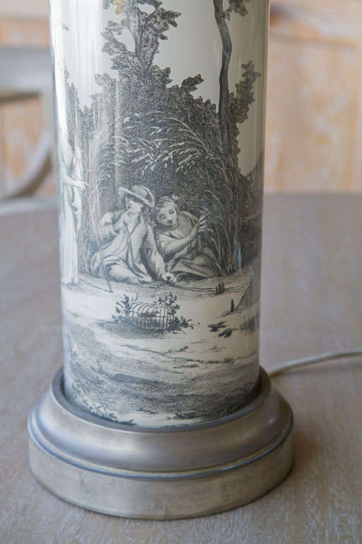 Italian Toile Pastoral Table Lamp