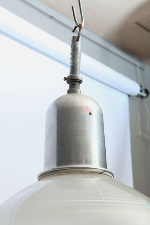 Vintage French Industrial Ceiling Light from Holophane In Excellent Condition In Antwerp, BE