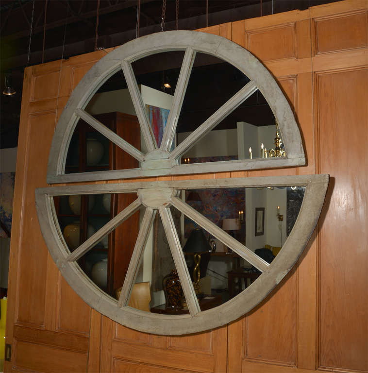 Antique French Window Transom as Mirror