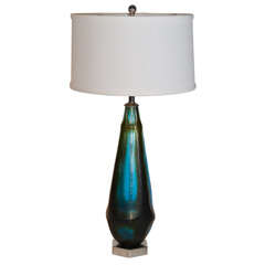 Slender Art Glass Vase Lamp