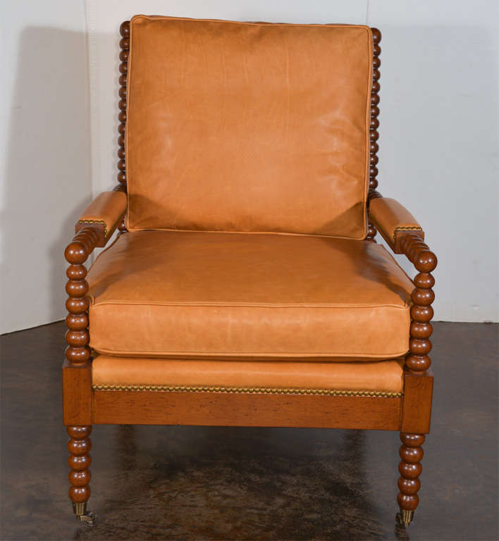 Wesley Hall Leather Chair
Finish: Distressed Normandy
Leather: Colonade - Myan Gd: C
Comfort Down Cushion
Nail Trim #42