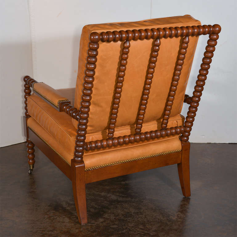 Wesley Hall Leather Chair at 1stDibs