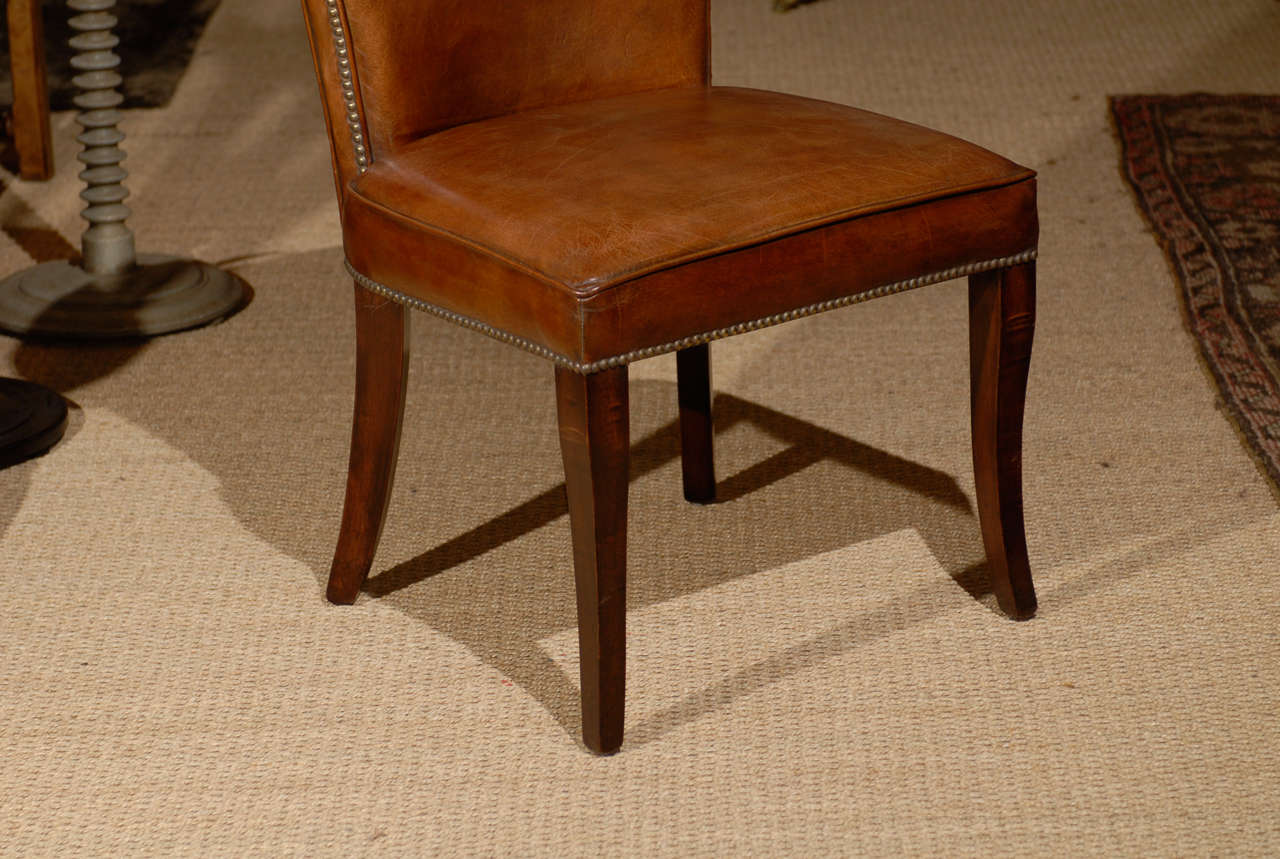 British Handel Leather Chair For Sale