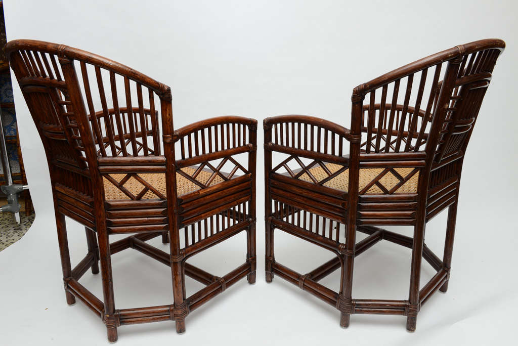 vintage bamboo rattan chairs