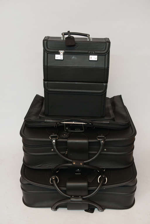 Set of Four Travel Ferrari 348 GTB Leather Luggage by Schedoni In Excellent Condition In West Palm Beach, FL