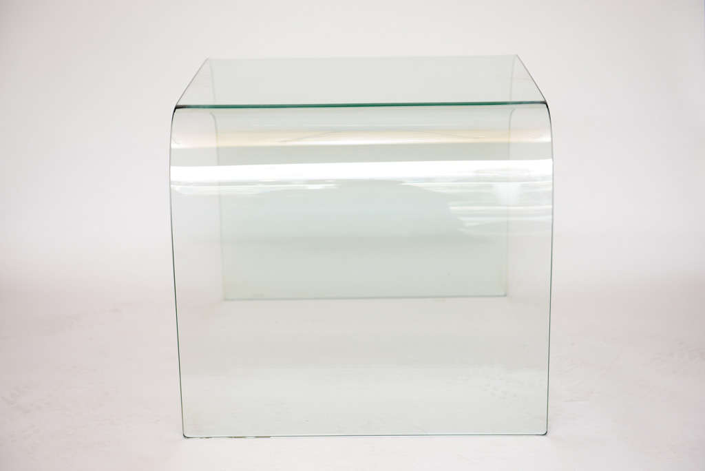 American Pair of Pace Waterfall Glass Tables