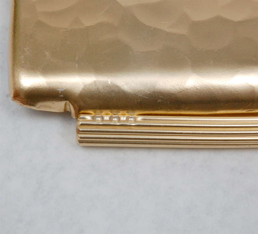 Gold Anodized Aluminum Repoussé Map Tray by Arthur Armour 1