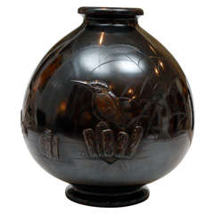 Large Japanese Bronze Vase