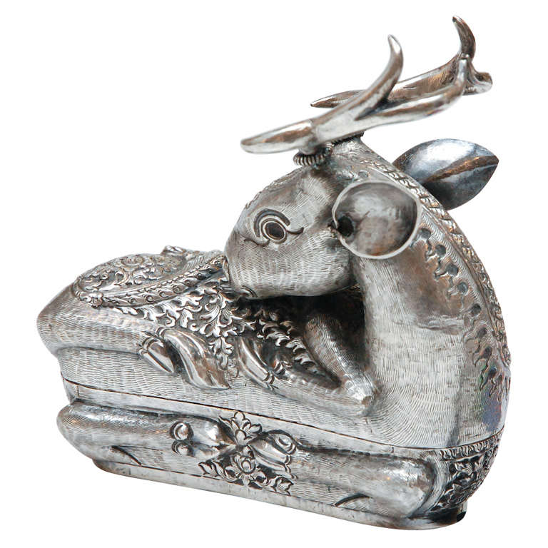 Sterling Silver Stag Box