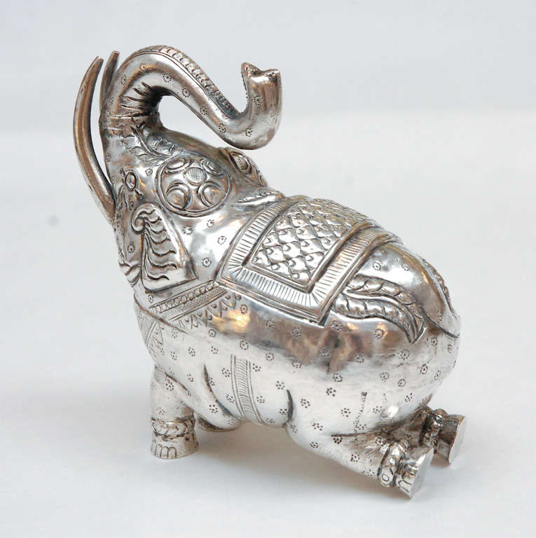 Set of Two Sterling Silver Elephant Boxes at 1stDibs
