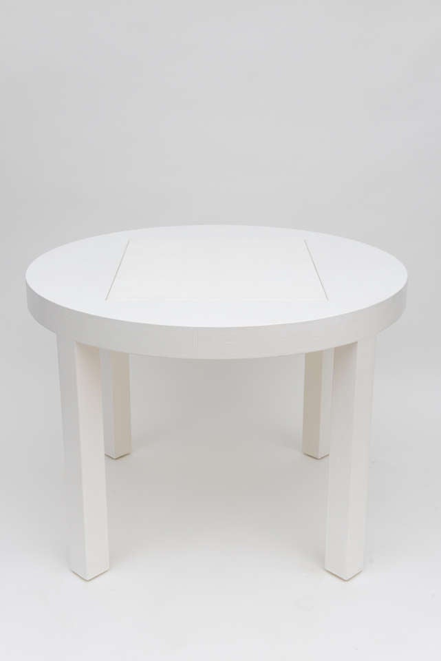 Lacquered Karl Springer Round Game Table