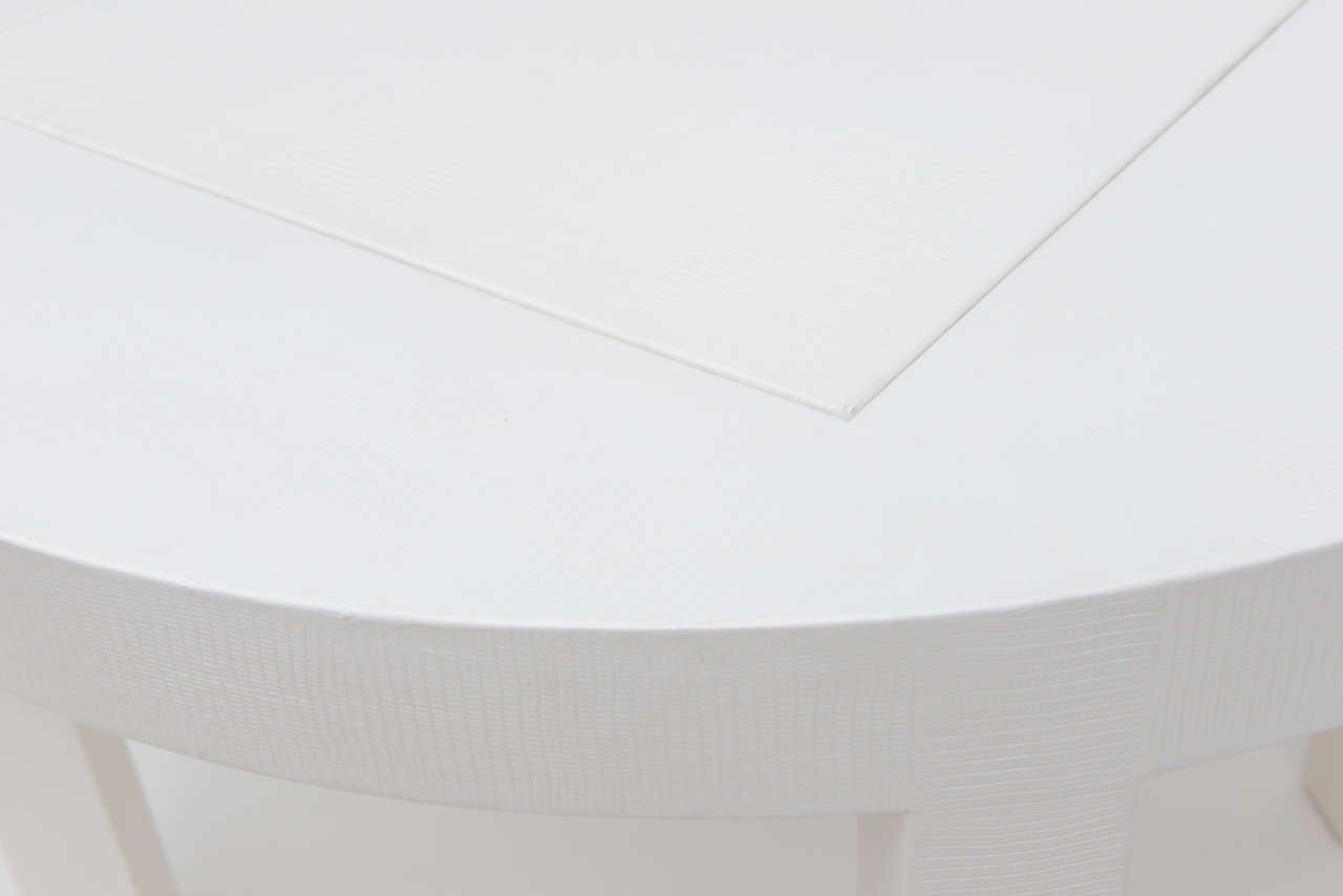 Karl Springer Round Game Table In Good Condition In West Palm Beach, FL