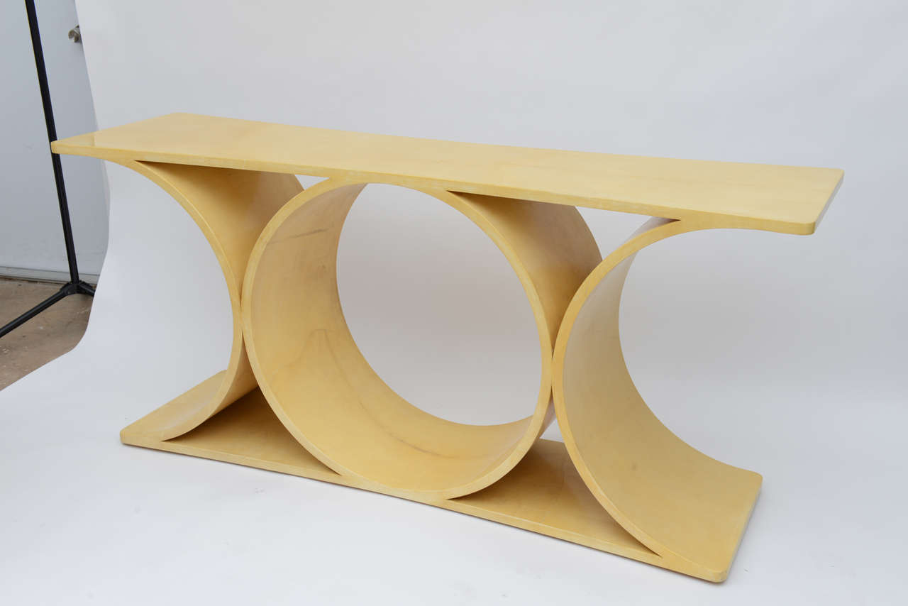 Karl Springer Goatskin Console