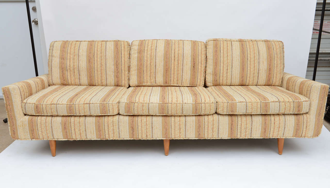 Mid-Century Modern Florence Knoll Three Seat Sofa