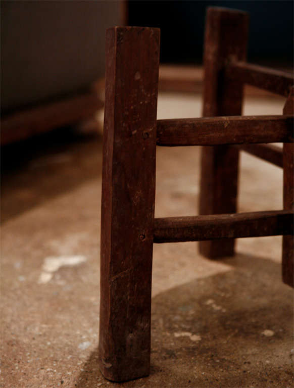 Wood Primitive Swedish Side Table, Late 17th C.